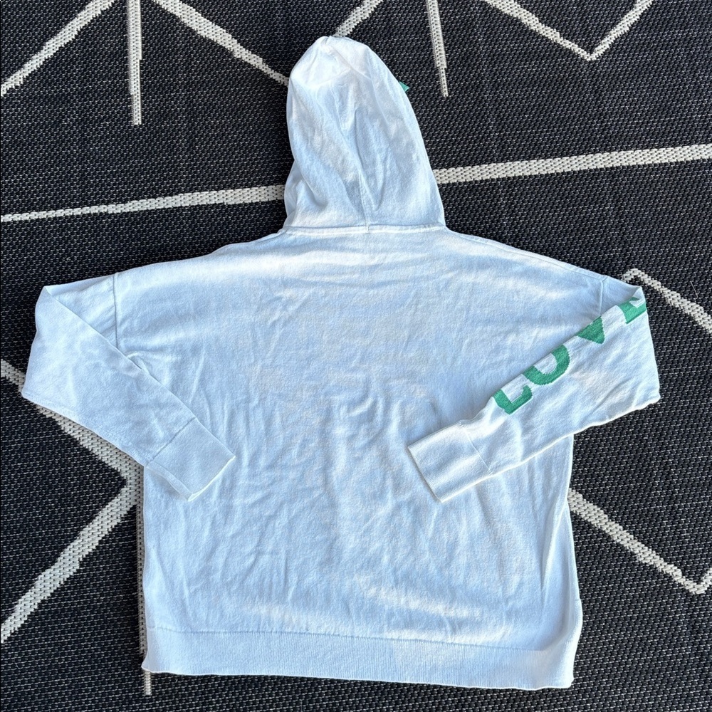J Society White Hoodie with Green Details woman’s medium - Picture 8 of 9